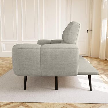 Диван JIEXI з функцією сну, 3-місний диван-ліжко, 155x85 см, зручний та підходить для вітальні, офісу, кімнати, вітальні, спальні (світло-сірий)