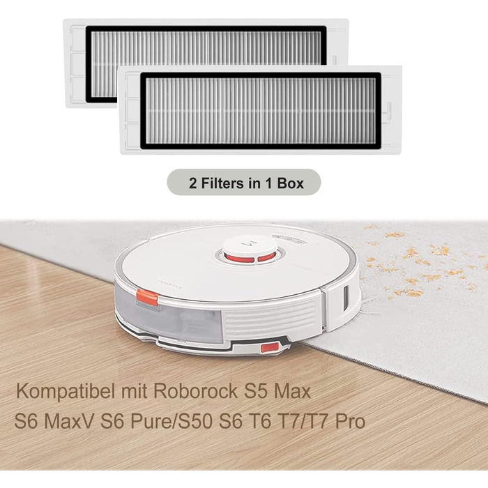 Пакети фільтрів Hepa для Roborock S5 Max S5 S6 Pure S6 MaxV S50 S6 T6 T7/T7 Pro для робота-пилососа Xiaomi MI, 4