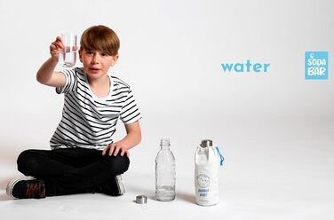 Скляна пляшка (подвійна упаковка) для виробників газованої води (SodaStream*, Aarke* та багато інших) у ретро-дизайні 0,7 л з TWIN SECURE від SodaBr