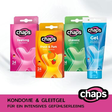 Презервативи chaps Classic Natural, тонкі, прозорі, 24 шт