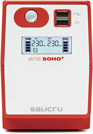 ДБЖ SALICRU SPS 1200 SOHO (лінійний інтерактивний ДБЖ 500 ВА - 2200 ВА з подвійним зарядним пристроєм USB) (500 ВА)