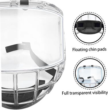 Захисне скло для хокейного шолома, прозора маска для хокею з захистом від запотівання, повний захисний екран з полікарбонату, стійкий до подряпин, класичний спортивний захисний аксесуар для молоді, дорослих, хокеїстів, захисне скло