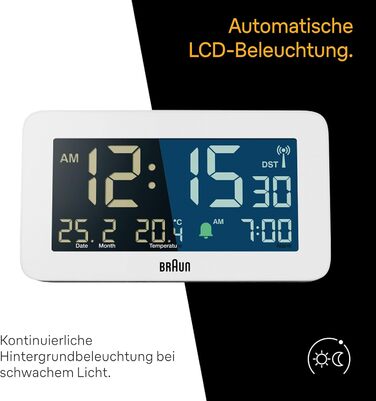 Цифровий будильник Braun Clock BC10W-DCF