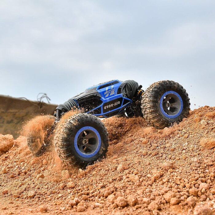 Іграшкова машинка-трюк з акумуляторною батареєю для хлопчиків і дорослих, синя, 141 Remote Control Car - 4WD 2.4GHz RC Car for Kid