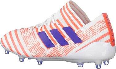 Жіночі футбольні бутси adidas Nemeziz 17.1 FG, розмір 38 EU, білі, чорний колір Mystery Ink, легкий кораловий