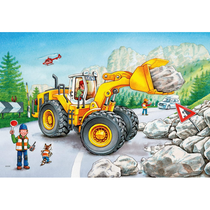 Дитячий пазл Ravensburger - 07802 екскаватор і лісовий трактор - пазл для дітей від 4 років, 2х24 деталі