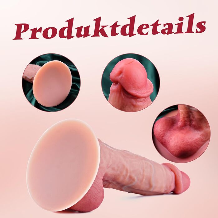 Фалоімітатор Umania, 13 см, діаметр 3,7 см, силіконовий, з присоском