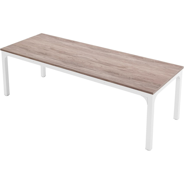 Письмовий стіл подовжений 200 см для двох осіб, подвійна робоча станція для домашнього офісу, дуб