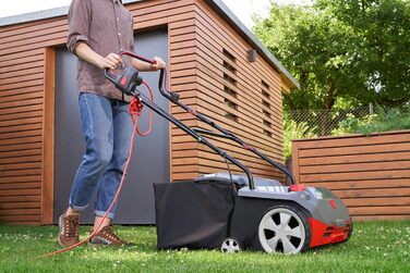 Аератор-скарифікатор AL-KO Elektro 38.4 E Combi Care, 1400 Вт, ширина захвату 38 см, з мішком для збору трави 55 л, для газонів до 800 м