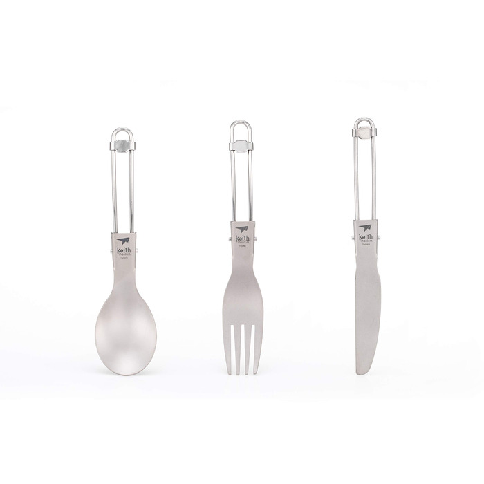 Набір складних столових приборів Keith Titanium Ti5300 з 3 предметів 18-та річниця Keith Ексклюзивна ціна