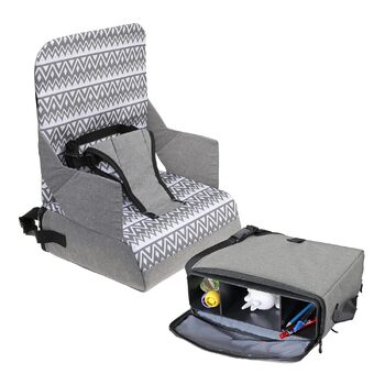 Сидіння-бустер Dreambaby On-The-Go, портативний стільчик для годування з практичними відділеннями для зберігання, підходить до біл