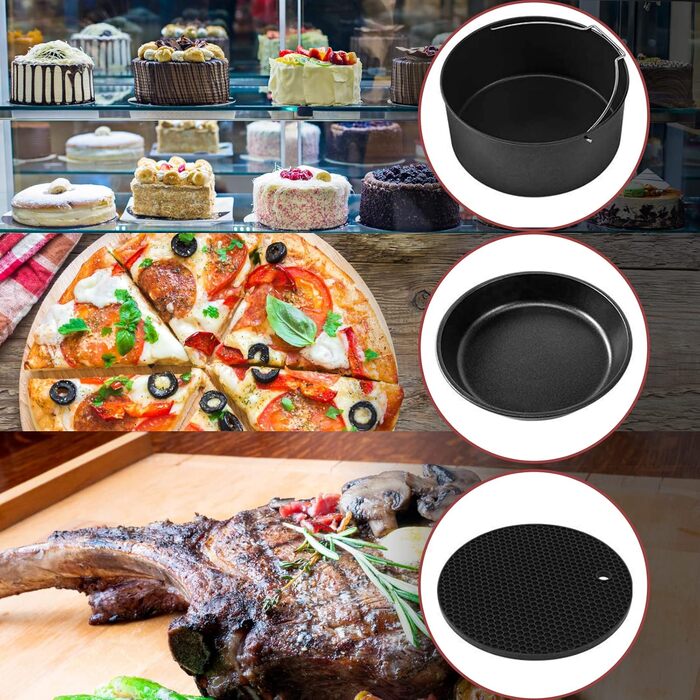 Аксесуари для фритюрниці Swsdee, аксесуари для фритюрниці 8 дюймів 13 шт. xxl для COSORI Princess Innsky GOWISE Philips та всі фритюрниці 4.7 л, 5.5 л, 6.2 л, 6.4 л, 7.3 л, 8 л, аерофритюрниці