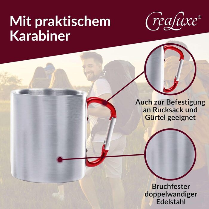 Кружка з нержавіючої сталі з карабіном - Я вже в такому віці. Ніколи, ніколи більше цього не робитиму. - 330 мл, бляшана кружка, кемпінгова кружка, кавова кружка з дизайном, офісна кружка, кружка з принтом