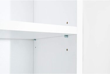 Полиця mbelando, книжкова шафа, окремостояча полиця, дерев&39яна полиця, бічна полиця, офісна полиця Trio 5&39 White White 5 відділень