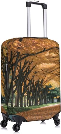 Чохол для валізи Дорога до осені, міцний захист для багажу розміром 45.7 - 81.3 см, компактний, чорний