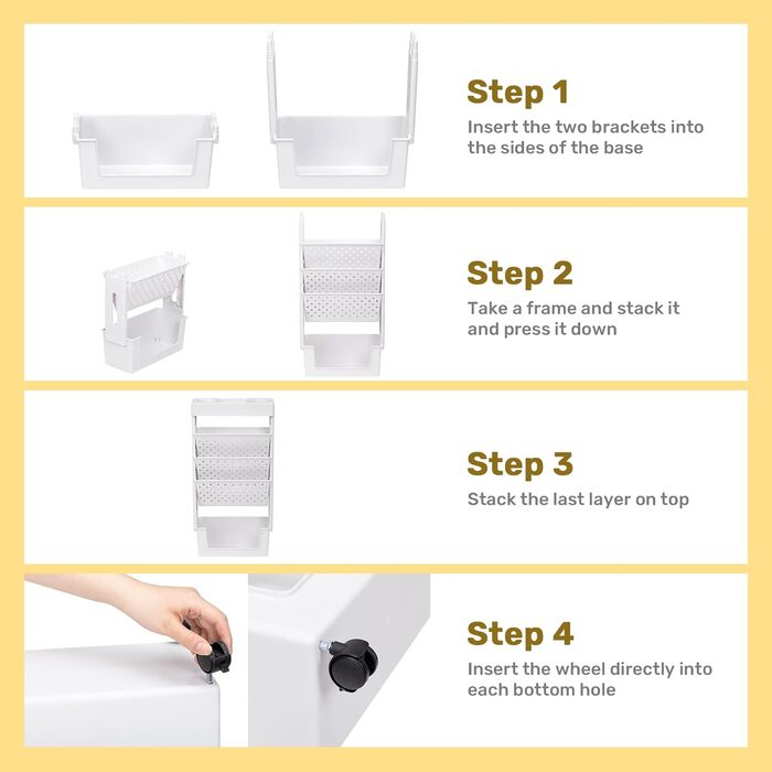 Невеликий книжковий візок, книжкова шафа з колесами, візок для рукоділля, вузький візок для зберігання, 5 ярусів, візок з книжковою полицею для вітальні, спальні, офісу, бібліотеки, чисто білий