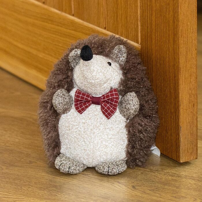 Дверний обмежувач Benross, обтяжений, декоративна тварина / осіння прикраса для дому, м'який, пухнастий і милий дизайн (їжачок)