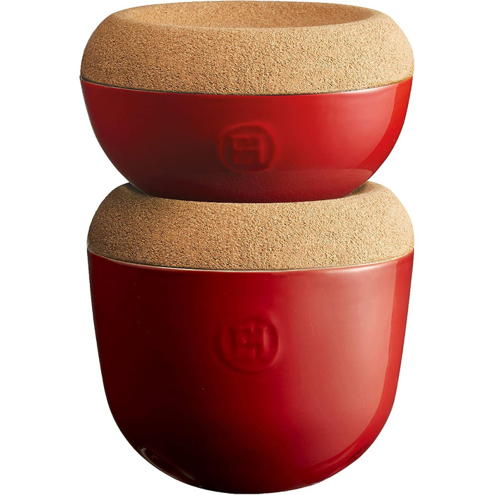 Горщик для часнику Emile Henry EH348763, керамічний, 14,6 x 14,6 x 13,4 см, керамічний, Grand Cru, 14,6 x 14,6 x 13,4 см