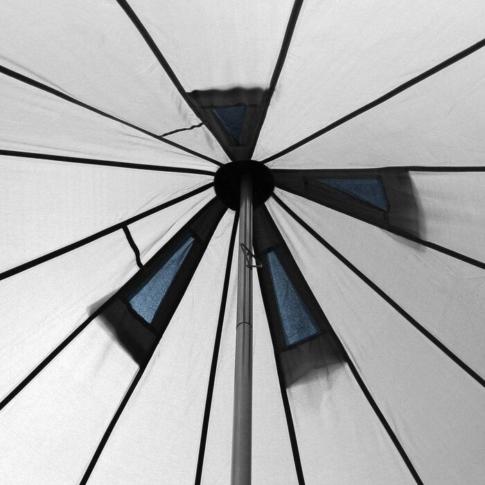 Ваш GEAR Намет Ravello - намет Tipi у 2 розмірах для 4-8 осіб, сімейний намет діаметром 400 см або 500 см, кемпінговий намет з водяним стовпом 5000 мм, захистом від UV 50, вшитим підлоговим покриттям, захистом від комах. Ravello 400 Ø 4 x 2,5 м 4 - 6 осіб