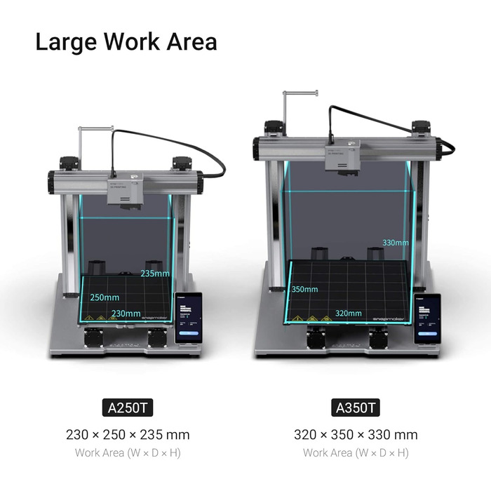 Принтер Snapmaker A350T, 3D-друк, лазерне гравірування та 3D-принтер з ЧПУ 3 в 1, 3D-принтер FDM із автоматичним вирівнюванням із