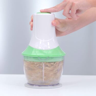 Компактний мультиподрібнювач 6-в-1 Ємність 360 мл і 1000 мл Нарізає, змішує, подрібнює, натирає, збиває та перемішує 300 Вт 2 пластикові контейнери з кришкою 300 Вт