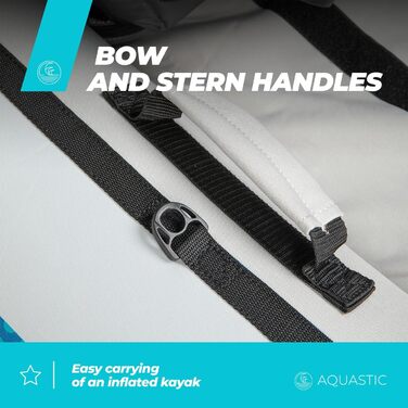 Надувний каяк AQUASTIC Kayak Dolph 11&390&39 для 2 осіб з двома сидіннями, надувним стабілізатором та захисним чохлом 335x96 см. Ідеально підходить для рафтингу та екскурсій. Міцний ПВХ-матеріал.