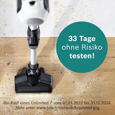 Акумуляторний пилосос Bosch Unlimited 7 BKS711MTB, акумуляторний ручний пилосос, без мішка, акумуляторна батарея, гнучка трубка, г