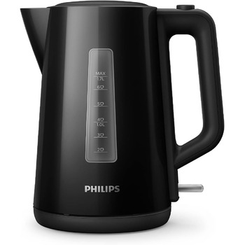 Чайник Philips ємність 1,7 л з індикатором керування, основа з піруетом, чорний (HD9318/20) чорний