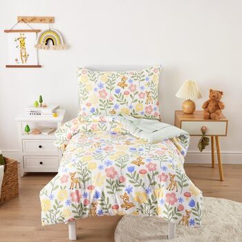 Комплект дитячої постільної білизни для дівчаток, 4-компонентний, м'який комплект постільної білизни для дитячого ліжечка з ковдро