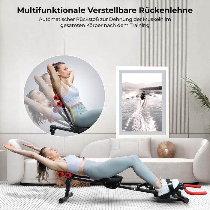 Гідравлічний фітнес-тренажер Micyox для домашнього використання з 12 рівнями опору, багатофункціональна спинка, тренажер для тренування всього тіла, чорний