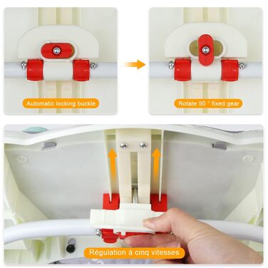 Дитячі ходунки, 4 в 1, з ігровою дошкою, 4 регульовані висоти, складані, для дітей від 6 до 18 місяців (Kaki, 58 x 55 x 65 см) kaki 58x55x65 см