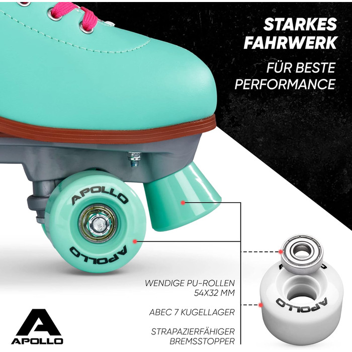 Роликові ковзани Apollo Disco Roller, Classic Roller Роликові ковзани для дітей та дорослих Роликові ковзани з регулюванням розмір