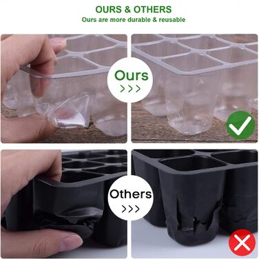 Теплиця для вирощування Feizeisun, 6 шт., 72 комірок, набір для міні-теплиці, міні-теплиця, ящик для вирощування в закритому приміщенні, піддон для вирощування теплиці з кришкою та вентиляцією для розсади, зелений