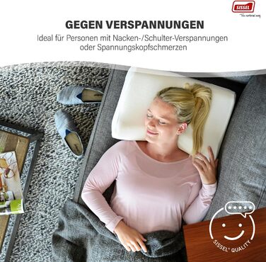 Класична ортопедична подушка для шиї з велюровим чохлом, розмір L (47 x 33 x 14 см)