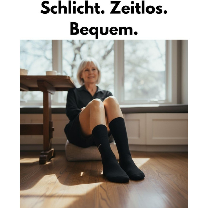 Пар комфортних шкарпеток без еластичної манжети та безшовних для жінок та чоловіків, медичні шкарпетки без еластичної манжети з комфортною манжетою, розмір 43-46, чорні, 24 10