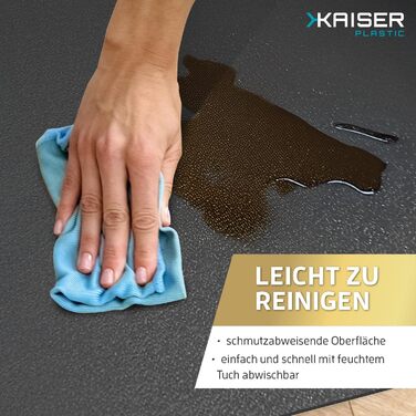 Захисний килимок для підлоги Kaiser, чорний, 120x150 см - килимок для столу, чорний - килимок для стільця - нековзний килимок для стільця - захисний килимок для офісних стільців - килимок для стільця, 120 x 150 см