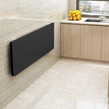 Дерев&39яний настінний розкладний стіл Kedia, компактний обідній стіл, письмовий стіл, кухонний стіл, стіл для ноутбука, обідній стіл, офісний стіл (60 * 30 * 1,6 см, чорний) 60*30*1,6 см, чорний