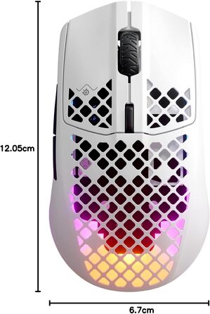 Ігрова миша з отворами на поверхні - Легка, водовідштовхувальна конструкція з пір'я - Оптичний датчик TrueMove Air з роздільною зд