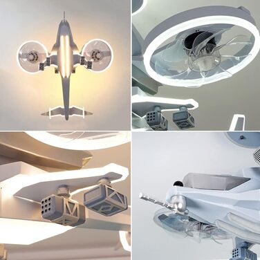 Вт світлодіодний стельовий світильник з регулюванням яскравості, стельовий вентилятор зі світлодіодним підсвічуванням, регульовано