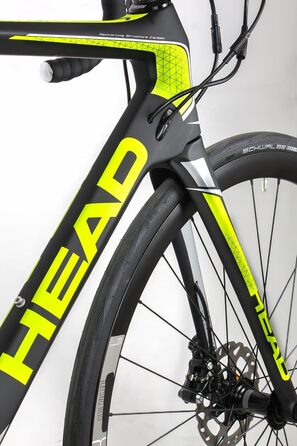 Велосипед Head Unisex I-Speed Team для дорослих, матовий чорний/жовтий, 54