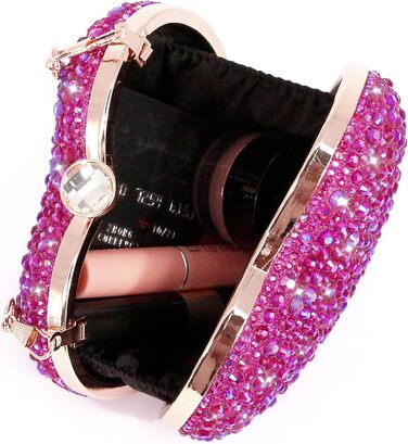 Клатч жіночий Серце, інкрустований стразами, міні-сумочка для вечірки, весілля або коктейлю, рожевий