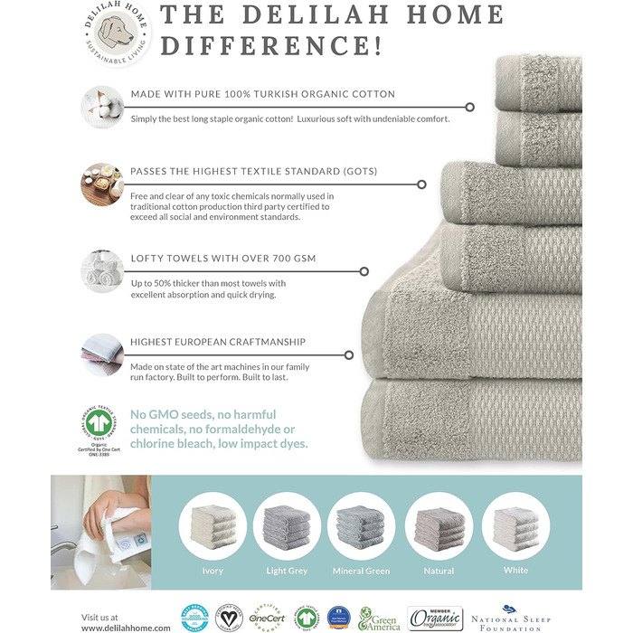 Органічний набір рушників для ванни, товсті, ультрам'які та поглинаючі рушники з турецької бавовни, безкомпромісна якість/довговіч