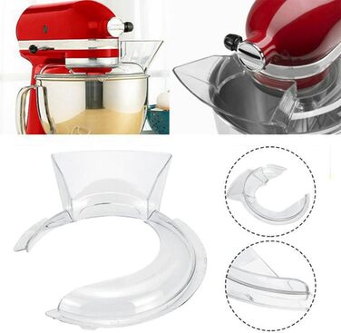 Захист від бризок із заливним жолобом для блендера KitchenAid на 4.5 або 5 кварт, захисний глечик 5KN1PS для змішувача Кришка чаші для розливу Нахилена головка 4.5-5QT для KitchenAid