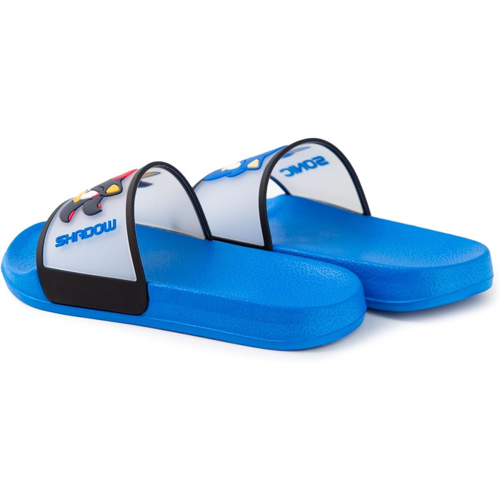 Дитячі сині шльопанці Sonic The Hedgehog Повсякденне взуття з Соніком та Шедоу Мультяшні обличчя персонажів без рукавів Зручні літні сандалі Повсякденні аксесуари для хлопчиків 33 EU