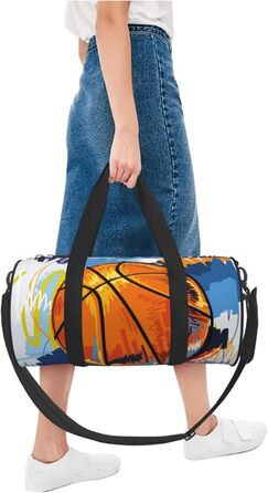 Дорожня сумка з малюнком стрекози, кругла, великої місткості, легка та міцна, чудовий подарунок для піших прогулянок, відпустки, ділових поїздок та іншого, баскетбольна, барвисте задоволення від малювання, універсальний розмір