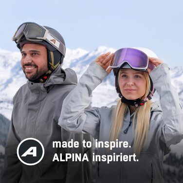 Лижний шолом ALPINA CARNIA для жінок та чоловіків легкий лижний та сноубордичний шолом, чорний Prosecco, розміри 55-59