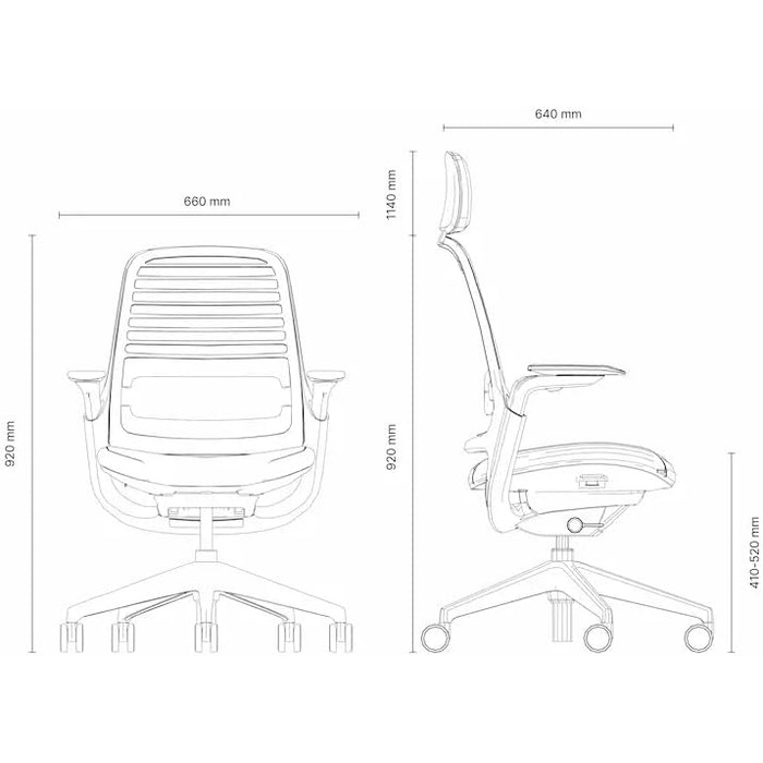 Ергономічне офісне крісло Steelcase Series 1, 66 x 64 x 112 см, тканина / сітка / полімер, бежевий