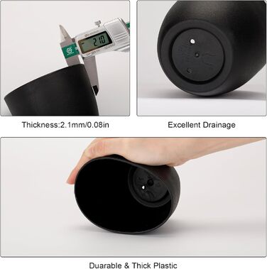 Квіткові горщики пластикові маленькі, товщина квіткового горщика, пластикові горщики для рослин круглі з блюдцем для сукулентів ма