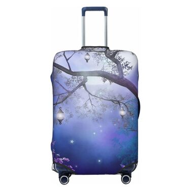 Чохол для валізи Квітучий сад - міцний, для валіз розміром 45.7-81.3 см, чорний, великий