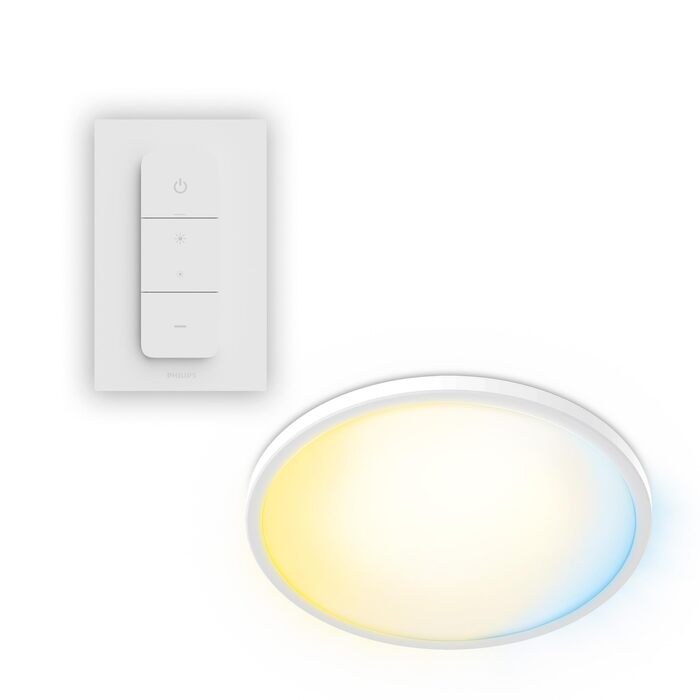 Стеля LED-світильник Philips Superslim з пультом керування, 29,1 см, білий